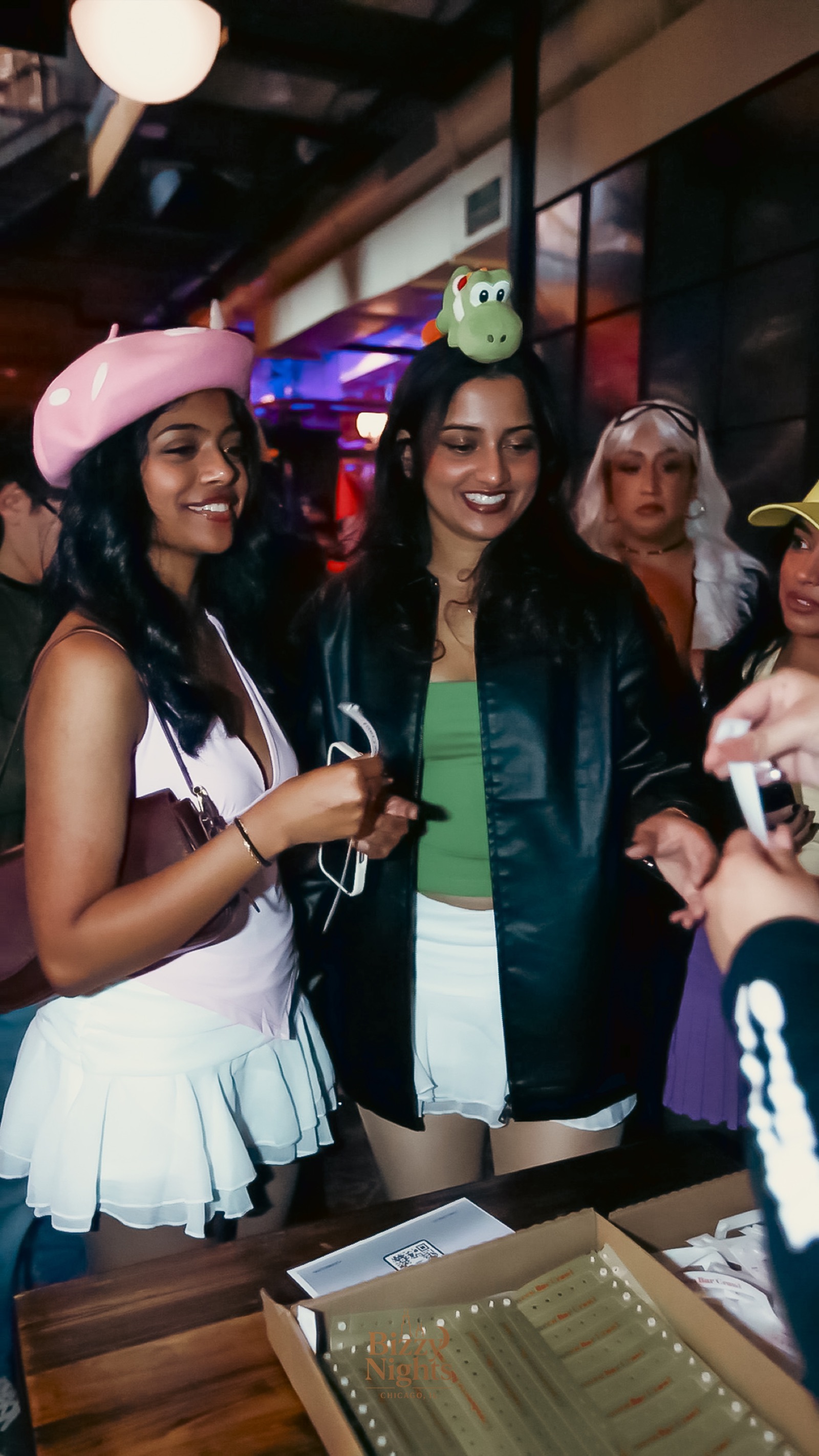 Crawloween scene with Bizzy Nights regulars, October 2025